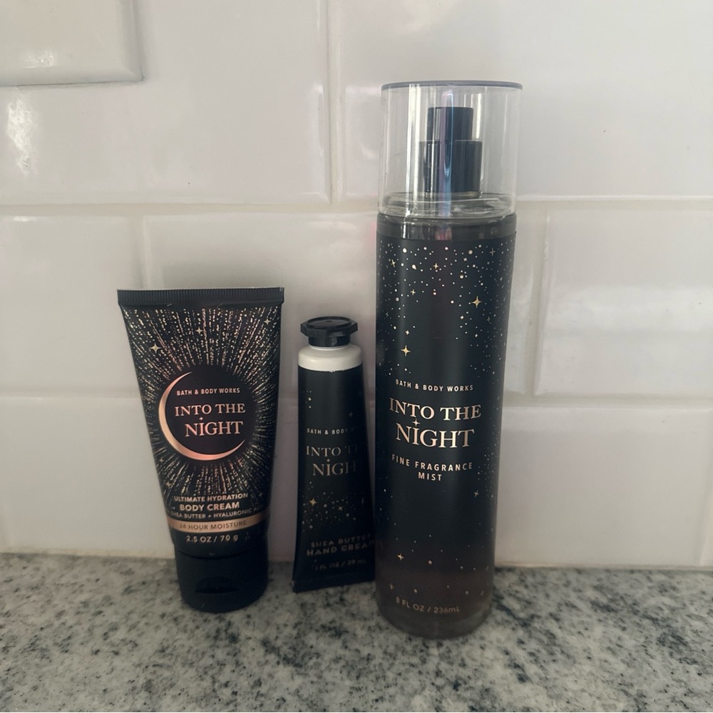 Bath &‎ Body Works Into The Night Body Care Set Mist Body Cream And Hand Cream